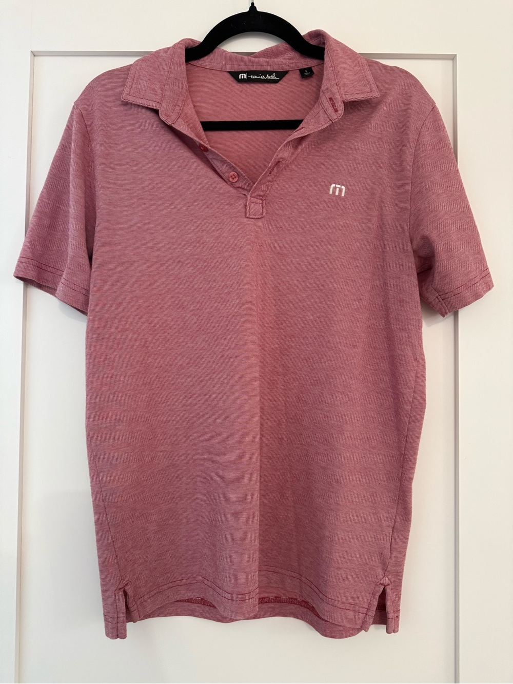 Travis Mathew Red Textured Polo